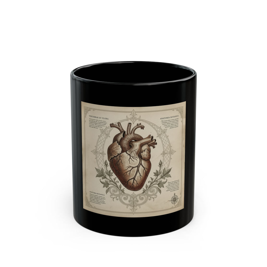 Dark Academic Anatomy Goth Heart Study Black Mug (11oz, 15oz)