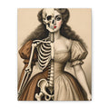 Seraphine: Antique Anatomy - Victorian Half-Skeleton Portrait Canvas