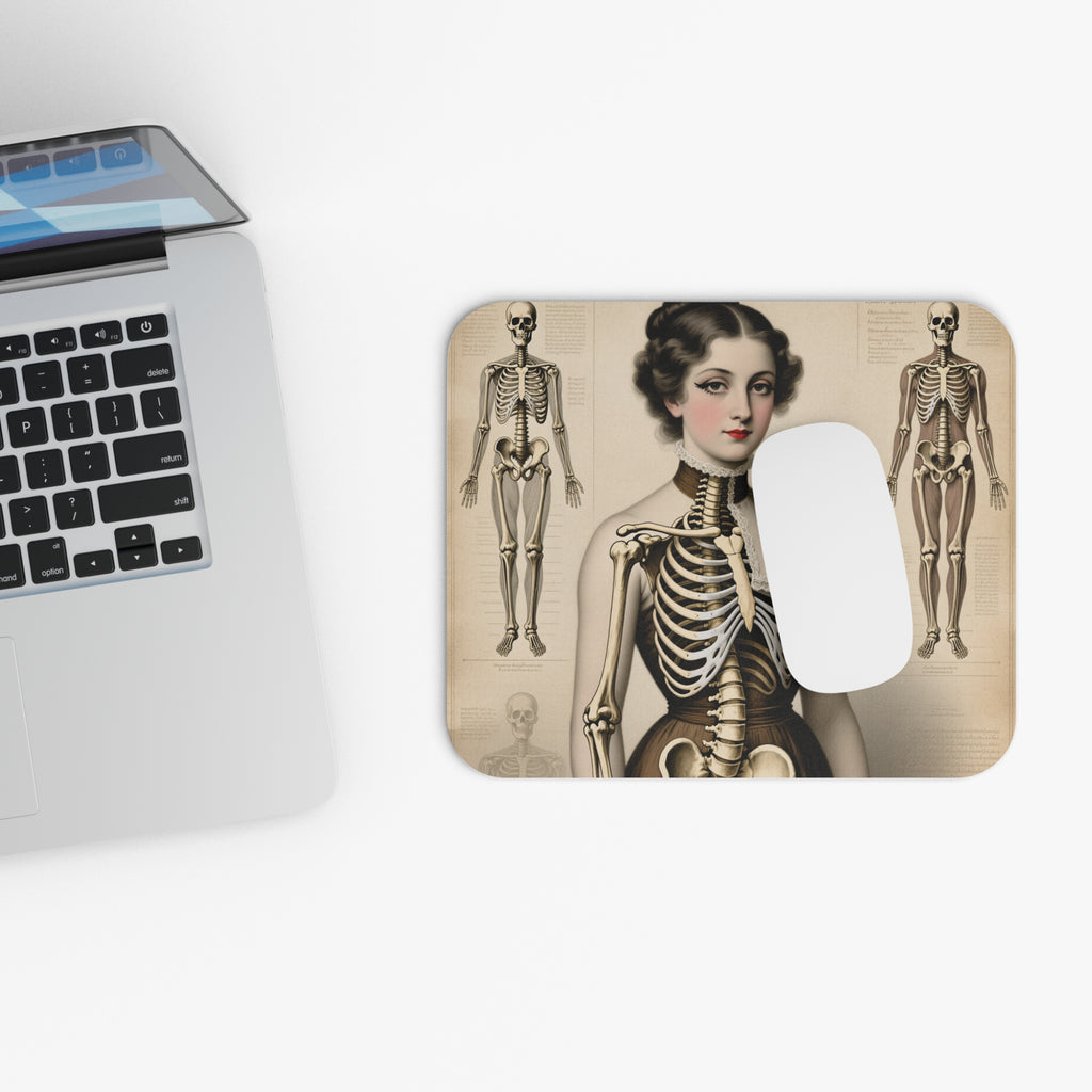 Eleanor — Victorian Anatomy Portrait Mouse Pad | Dark Academic Desk Accessory