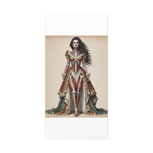 Daphne - Antique Anatomical Victorian Lady Canvas Print — Gothic Skeleton Art Wall Decor