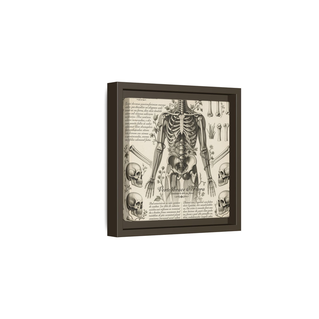 Dark academic anatomy goth skeletal study gallery art Matte Canvas, Framed (Multi-color)