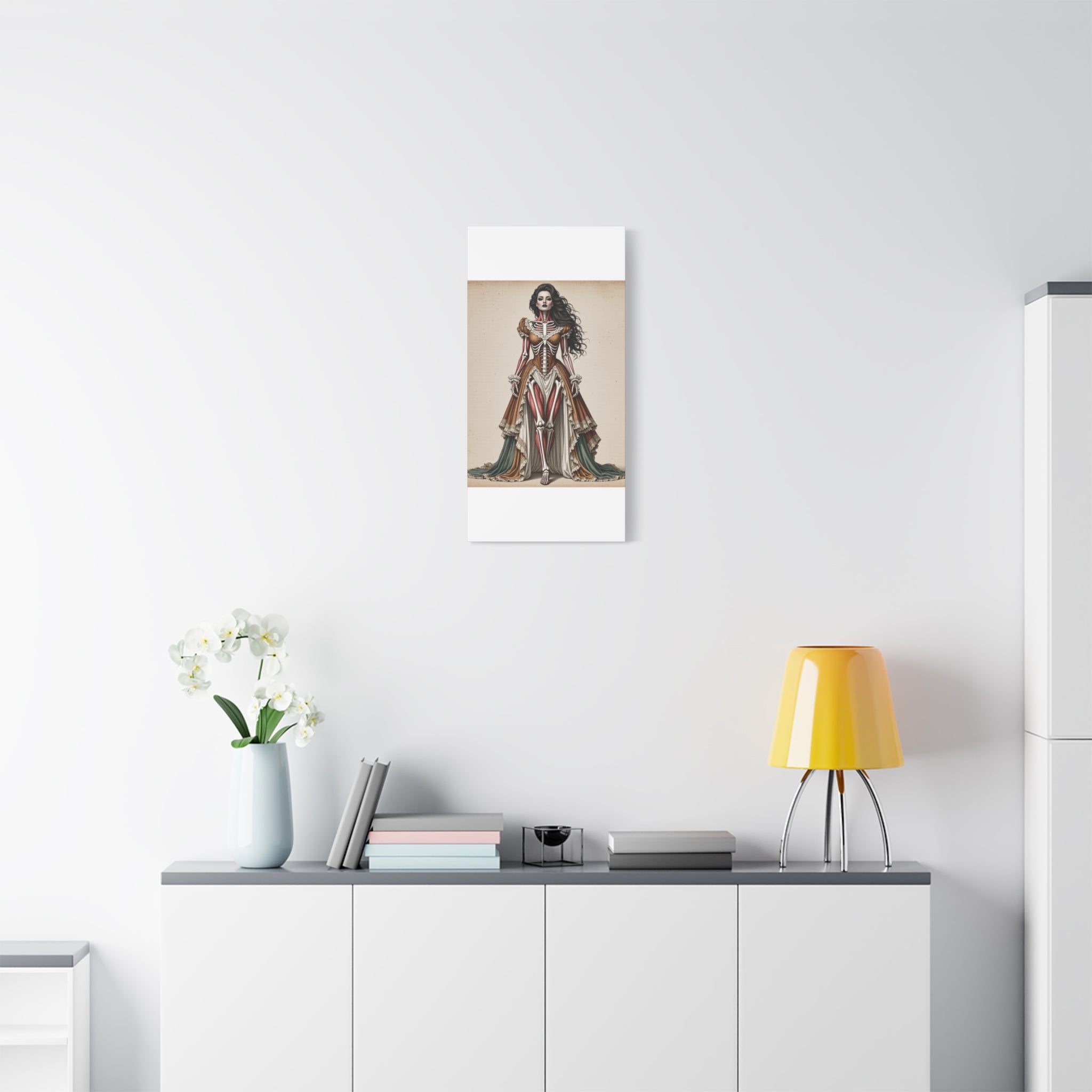 Daphne - Antique Anatomical Victorian Lady Canvas Print — Gothic Skeleton Art Wall Decor