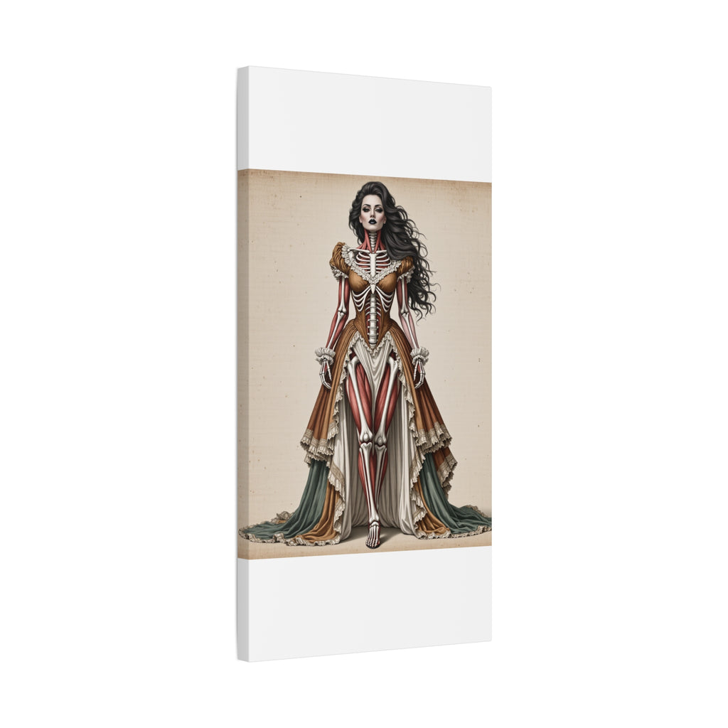 Daphne - Antique Anatomical Victorian Lady Canvas Print — Gothic Skeleton Art Wall Decor