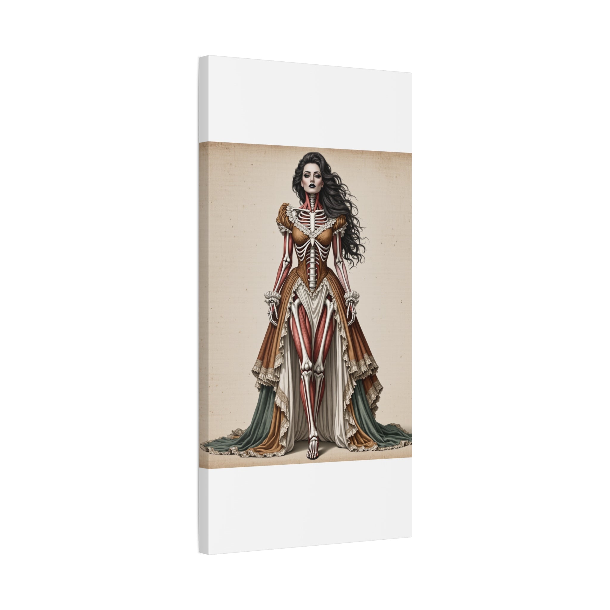 Daphne - Antique Anatomical Victorian Lady Canvas Print — Gothic Skeleton Art Wall Decor