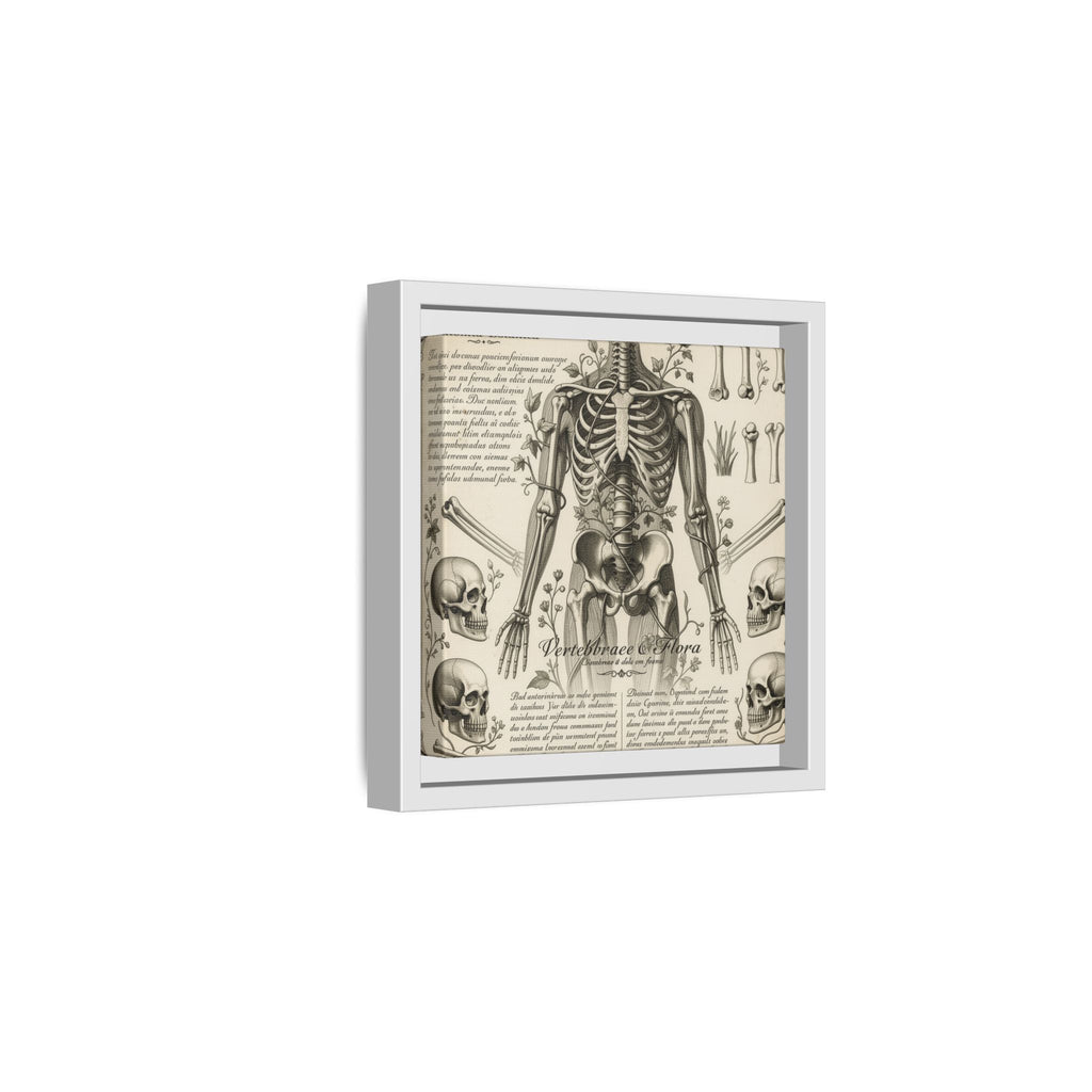 Dark academic anatomy goth skeletal study gallery art Matte Canvas, Framed (Multi-color)